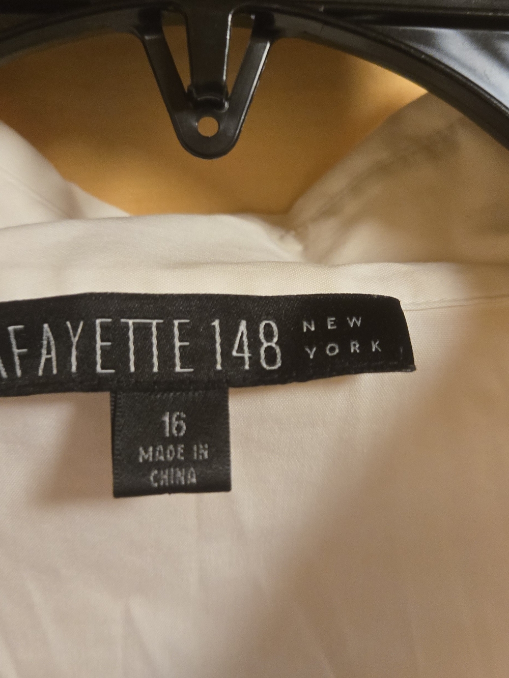 Lafayette 148 New York White Tie-Waist Button Down Shirt -  16 - Picture 3 of 3